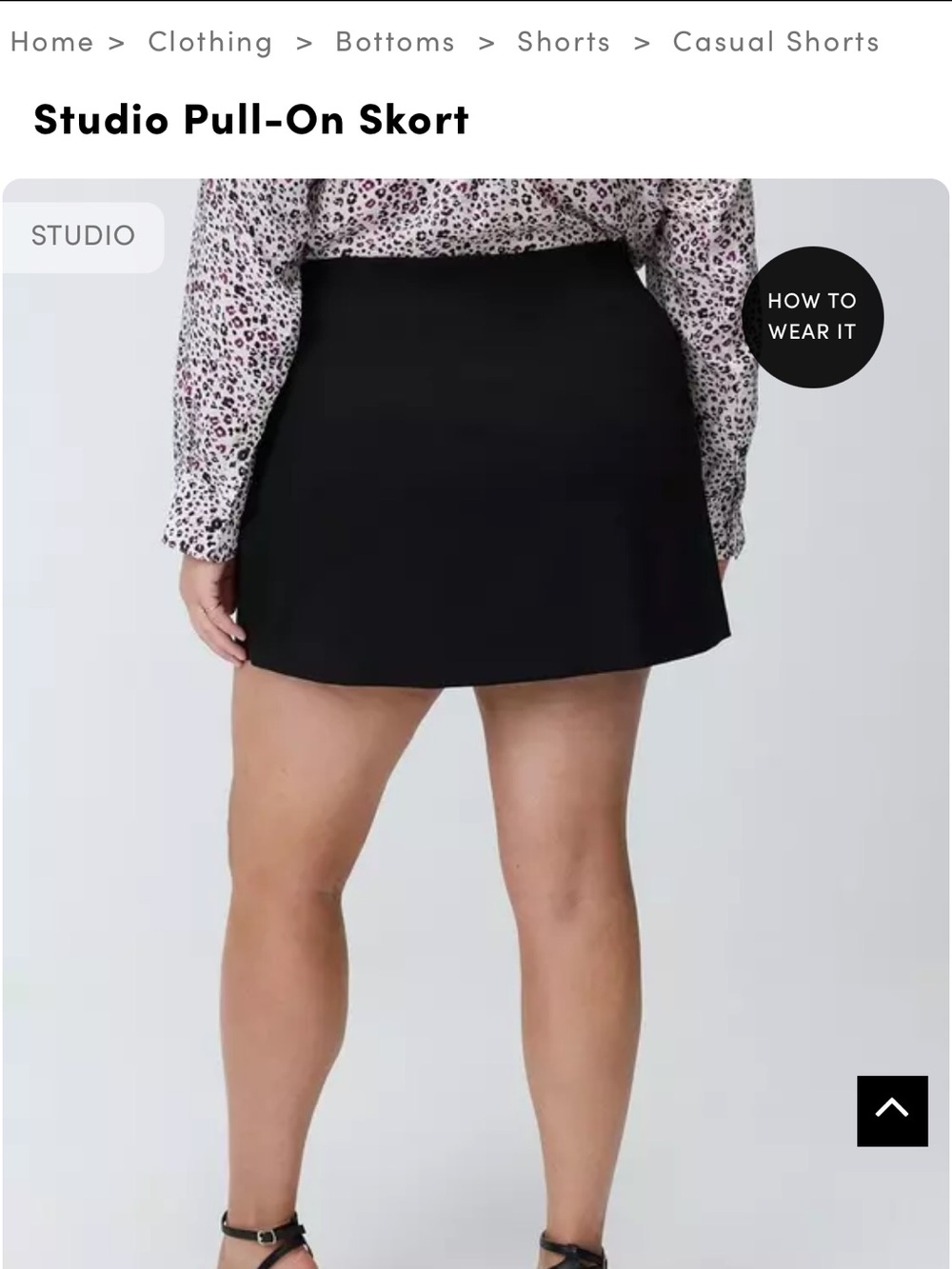 torrid Black Pull-On Mini Skort